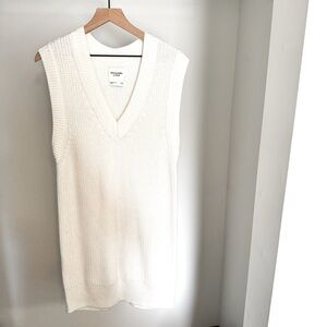 Abercrombie Cream White Sweater Vest Dress Size Large
